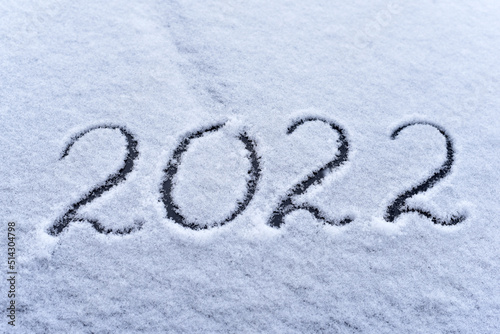 Winter. 2022 in the snow. New Year