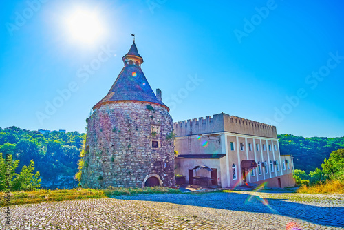 Honcharna Tower (pottery tower) in Kamianets-Podilskyi city, Ukraine photo