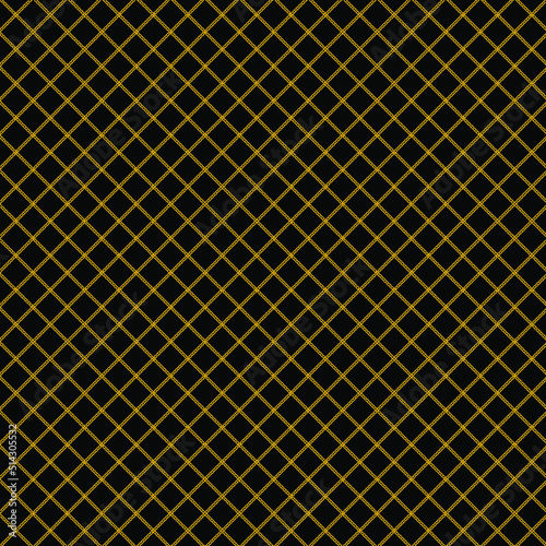 Black background with golden grid. Vector illustration.