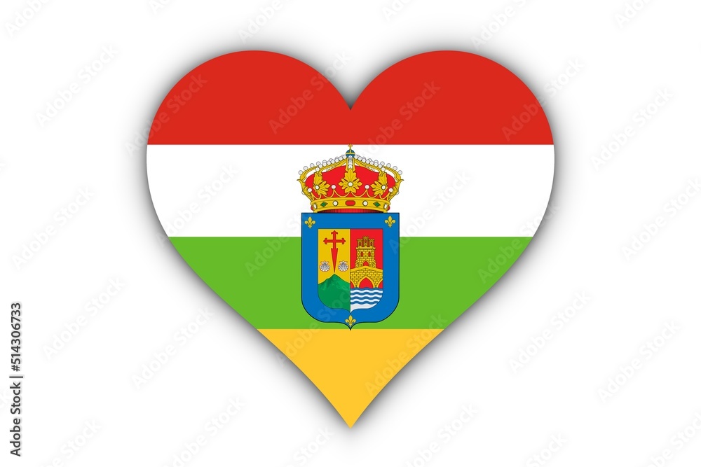 Obraz premium Bandera de La Rioja en corazón