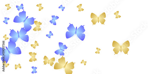 Fairy bright butterflies flying vector background. Spring beautiful moths. Fancy butterflies flying dreamy illustration. Sensitive wings insects graphic design. Fragile creatures.