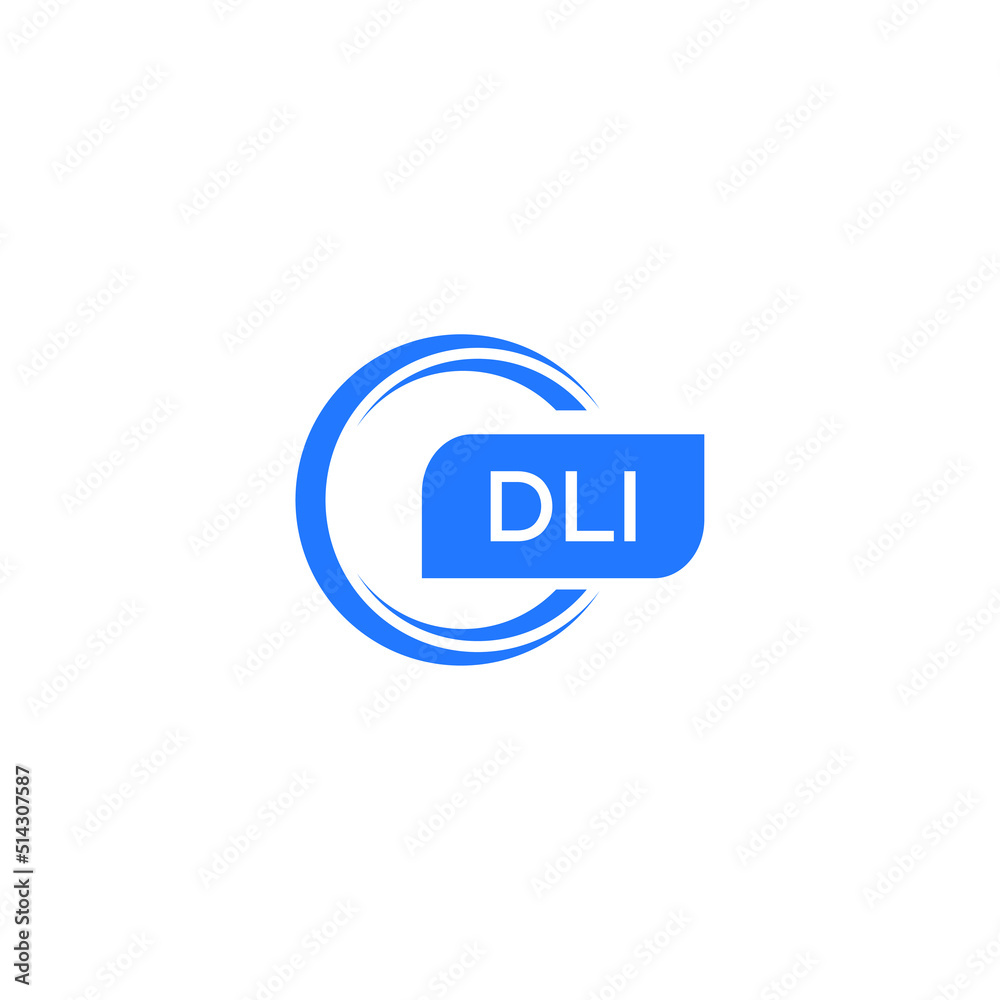 DLI letter design for logo and icon.DLI typography for technology ...