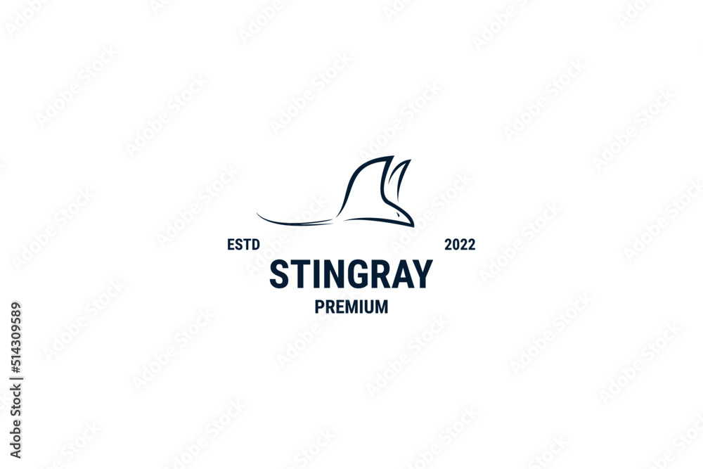 Stingray fish design sea animal logo vector illustration idea Stingray fish design sea animal logo vector illustration idea