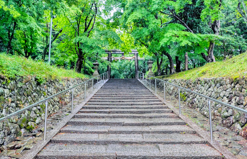 京都、大原野神社の参道 京都、大原野神社の参道