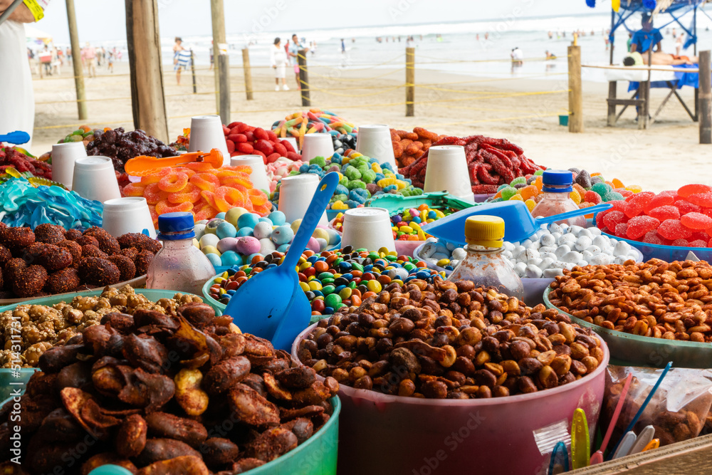 dried fruits and nuts on the market