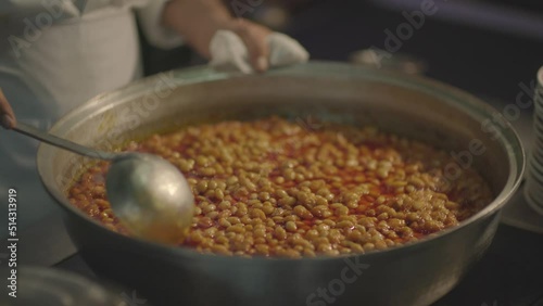 cook cooking beans in a large pot