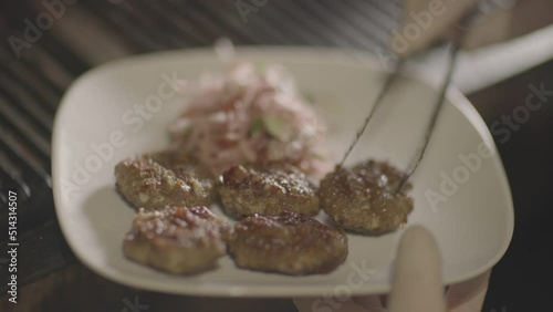 preparing, cooking and serving Turkish meatballs