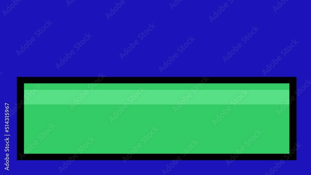 Animation of green progress bar loading, file download claisco or software installation, on a blue chroma key background Animation of green progress bar loading, file download claisco or software installation, on a blue chroma key background