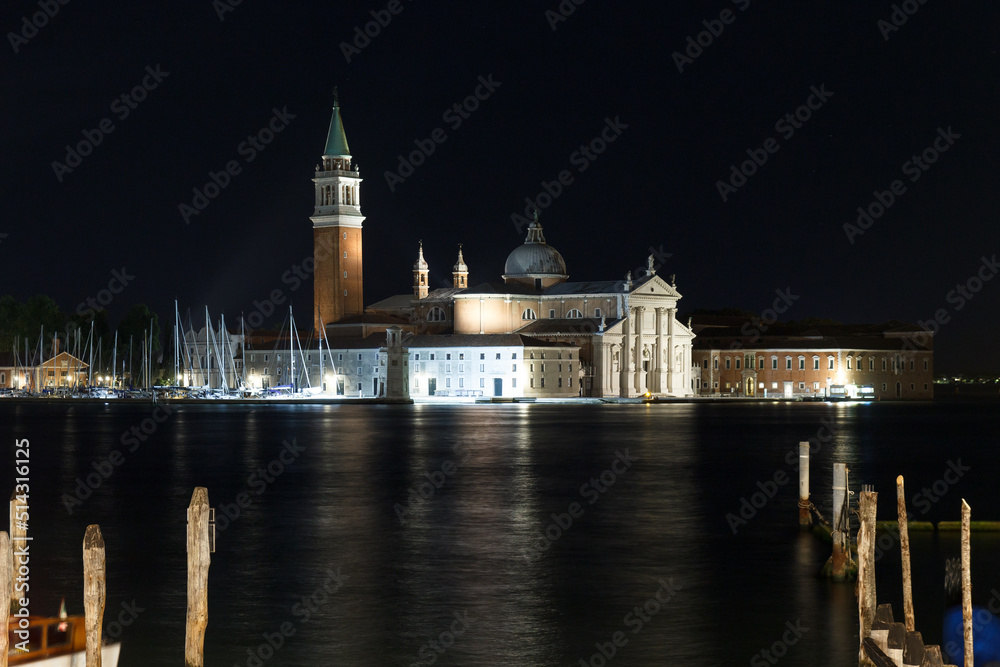 Venezia paesaggio notte Isola San Giorgio Venezia paesaggio notte Isola San Giorgio