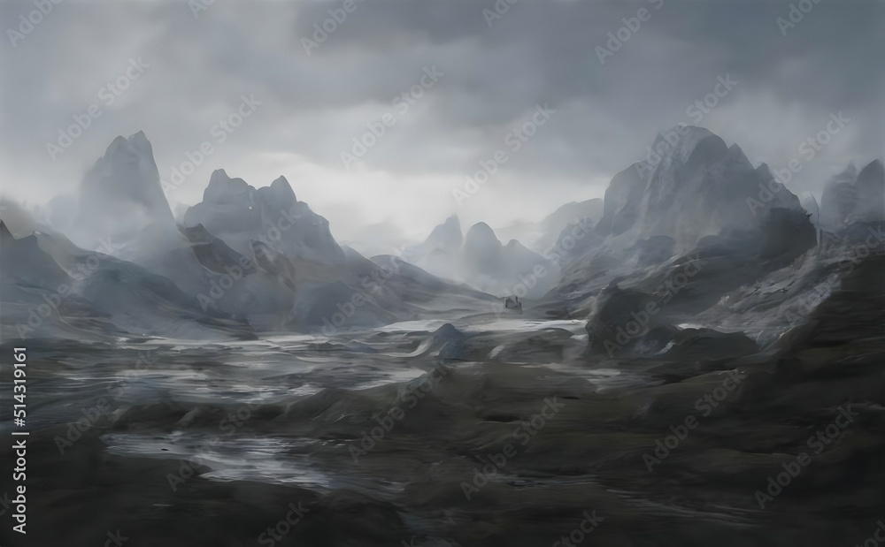 Fototapeta premium landscape with clouds