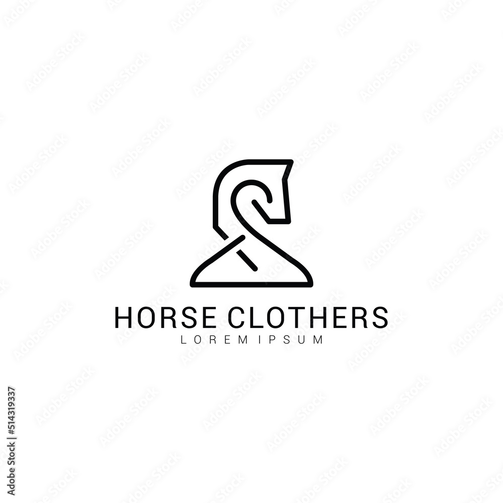 horse clothers logo line art minimalist symbol icon logo vector illustration design premium vector horse clothers logo line art minimalist symbol icon logo vector illustration design premium vector