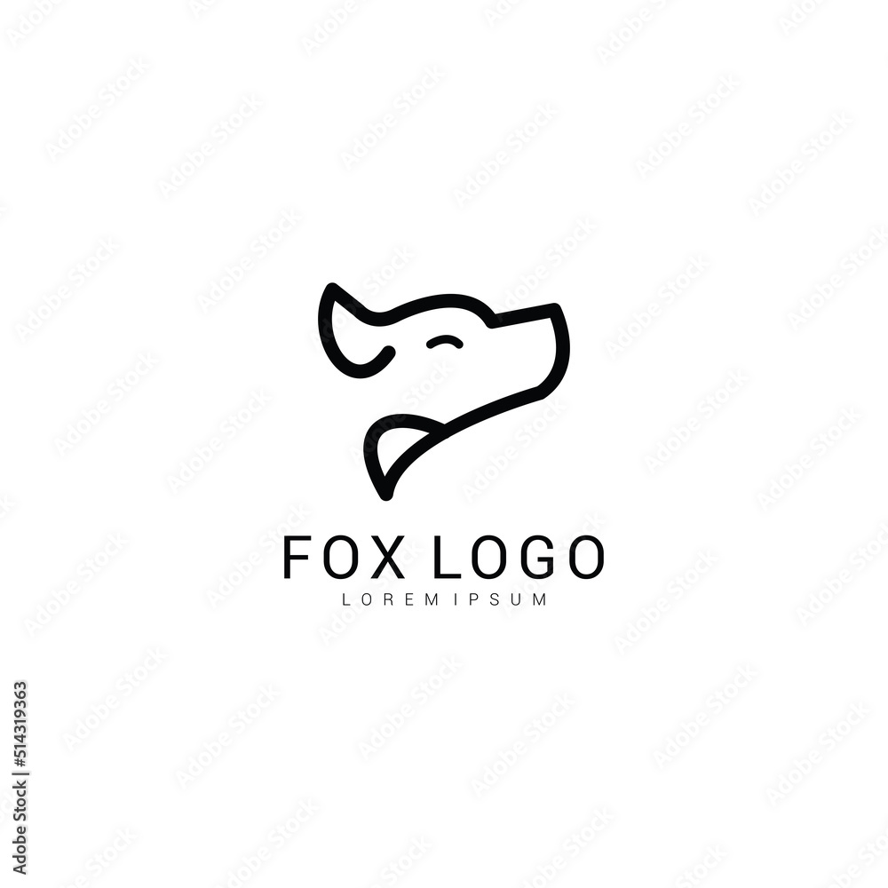 Hand drawn kitsune logo Hand drawn kitsune logo