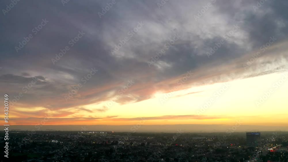 sunset over the city sunset over the city