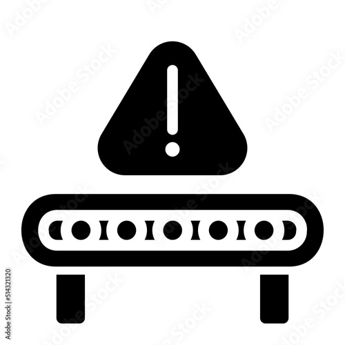 warning sign glyph icon