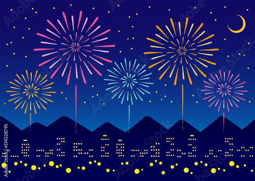 花火大会_夜景_イラスト_横
