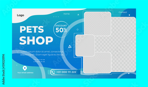 Adopt a pet banner template