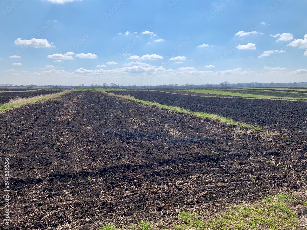 plowed field in the morning plowed field in the morning