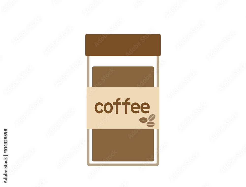 インスタントコーヒーをイメージしたイラスト インスタントコーヒーをイメージしたイラスト