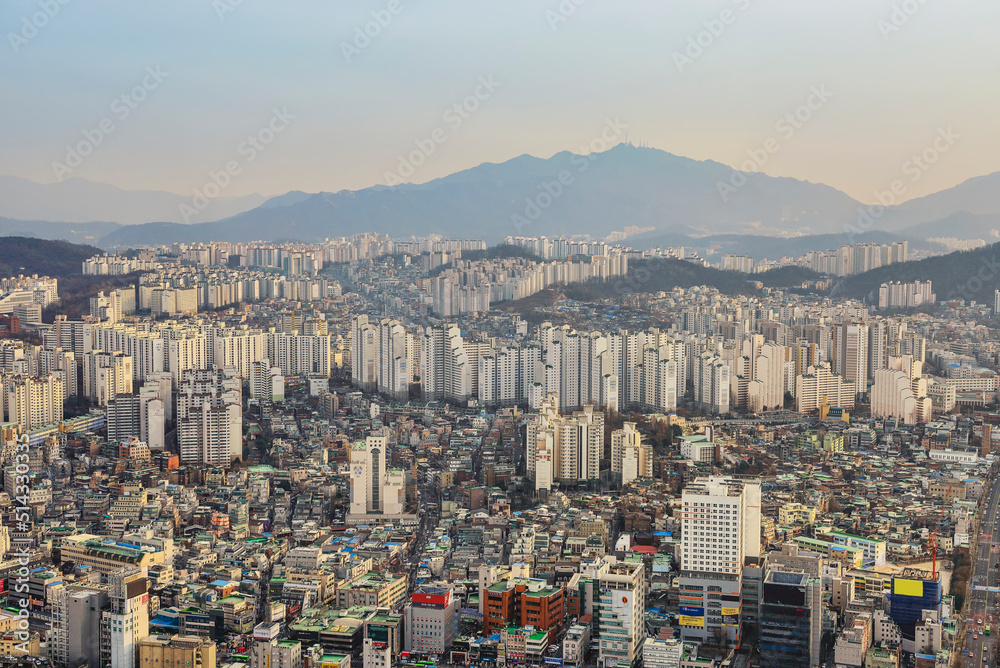 서울 도시 풍경. 