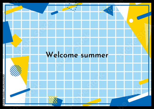 夏イメージ　幾何学フレーム