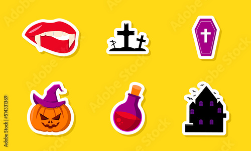 Happy Halloween Sticker Set Design