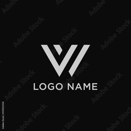 W y letter logo template vector image