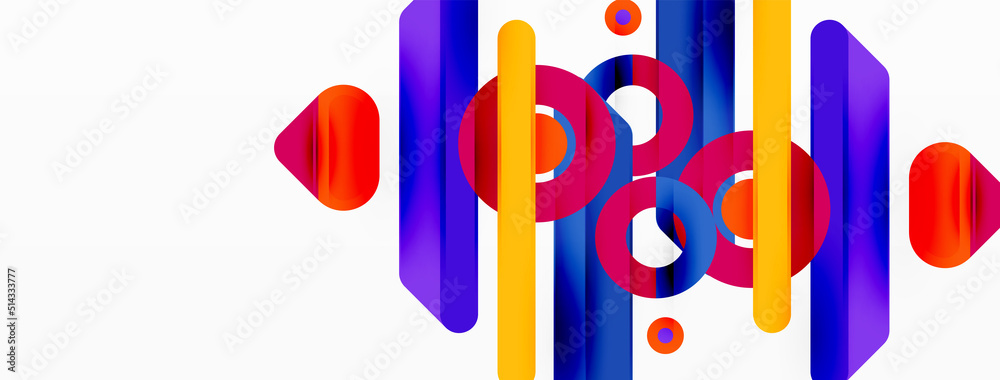 Creative geometric wallpaper. Minimal lines and circles background Creative geometric wallpaper. Minimal lines and circles background