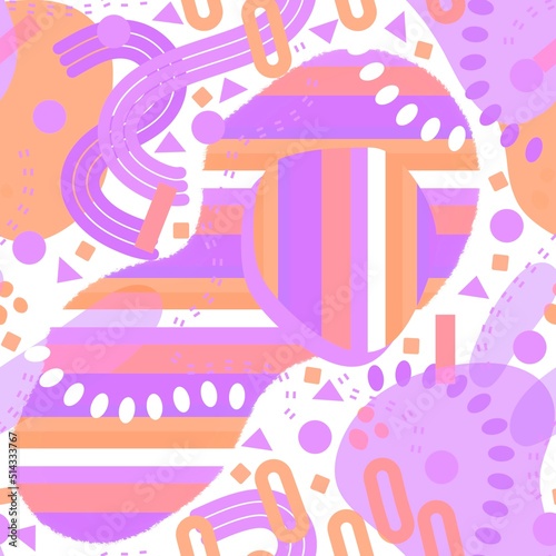 Abstract seamless geometric pattern for fabrics and textiles and packaging and wrapping paper and print and kids