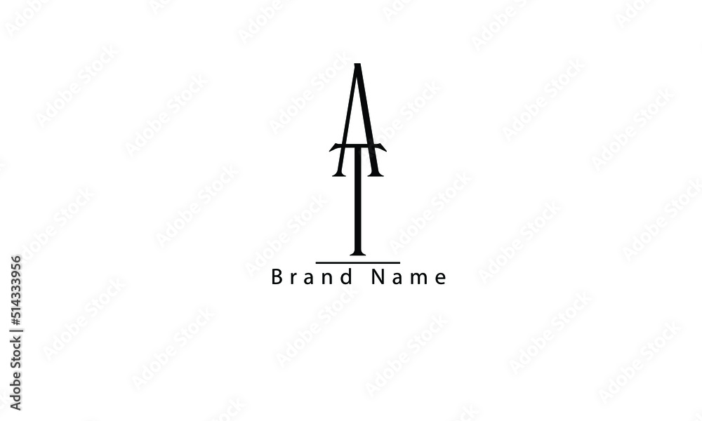 TA AT T A abstract vector logo monogram template