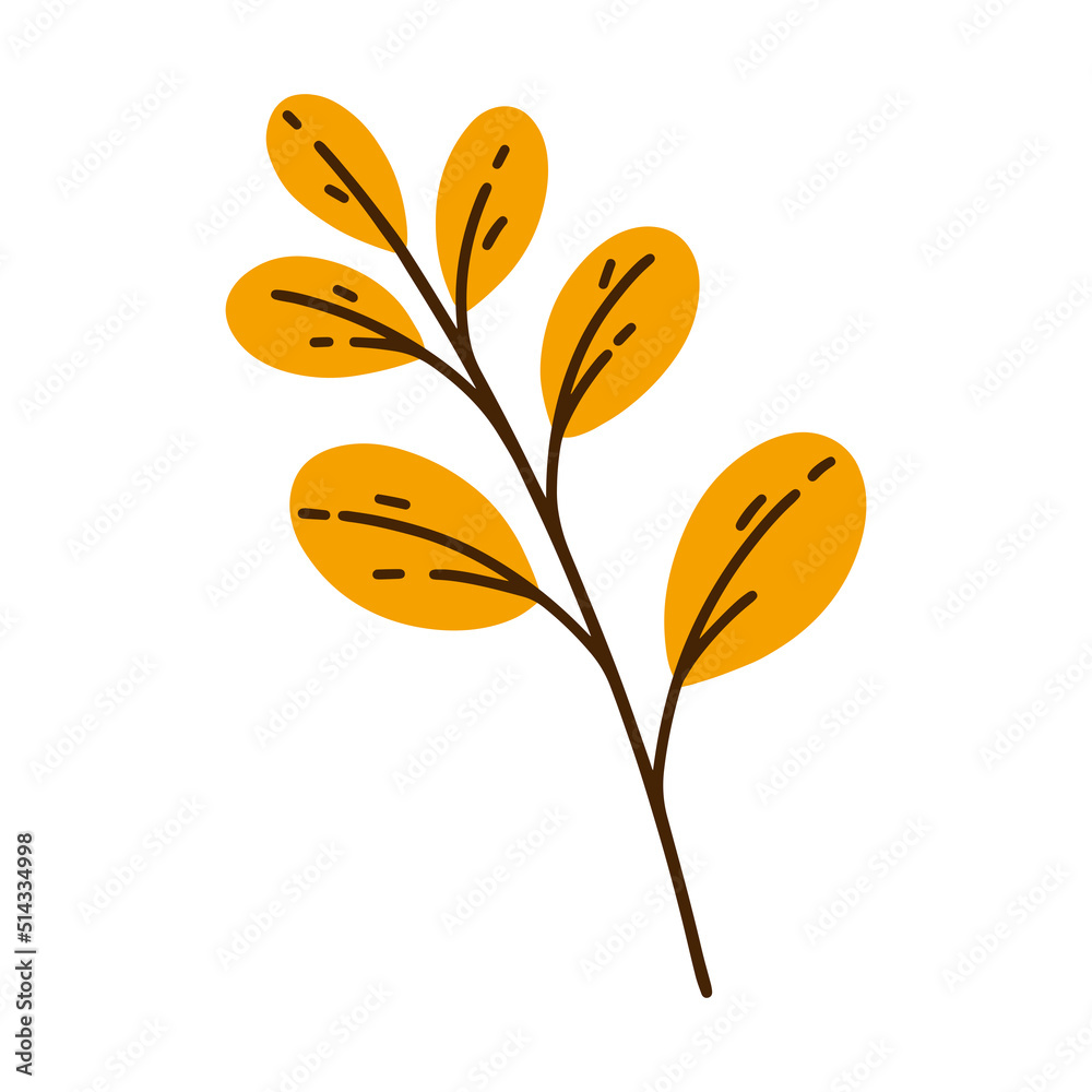 Cartoon Fall Tree With Branches