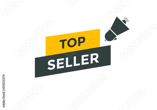 Top seller banner Recommendation sign. Flat Design element. top seller sale label
