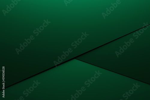 3d illustration green  geometric pattern  on monocrome background, pattern.