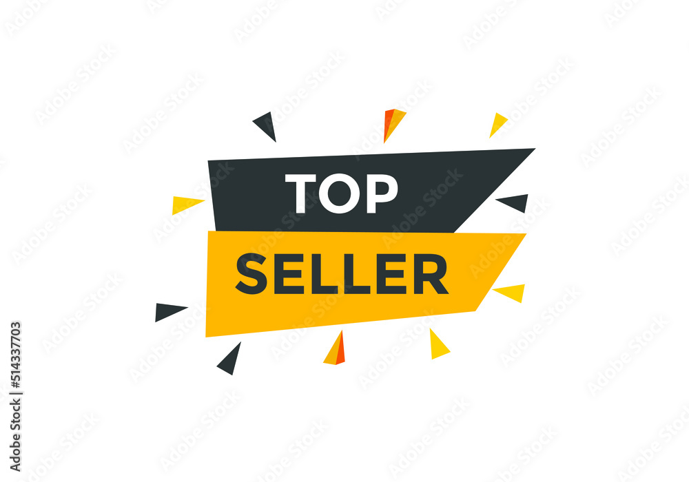 top seller button. Colorful top seller web banner template. Sign icon label top seller button. Colorful top seller web banner template. Sign icon label