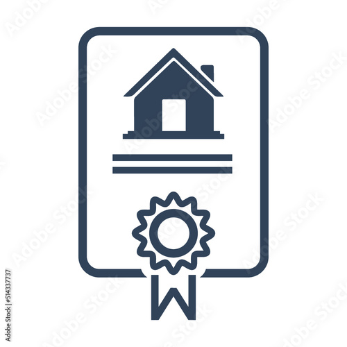 Apartment document, contract, rent agreement icon