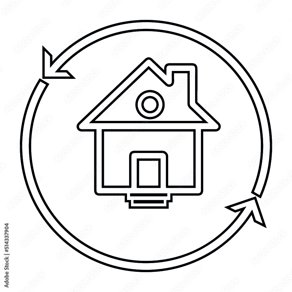 Arrows, Apartment, home loan icon