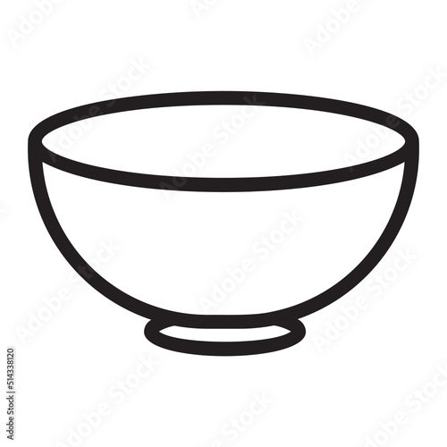 bowl line icon