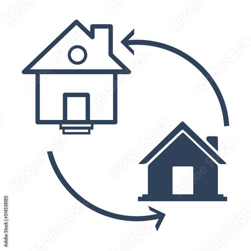 Apartment, change, home exchange icon