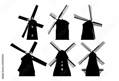 Windmill template for plotter lazer cutting of paper, wood.