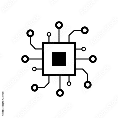 Circuit board, technology vector icon.