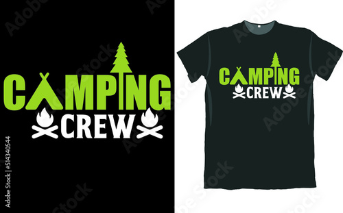 Camping Crew Camper T Shirt Design
