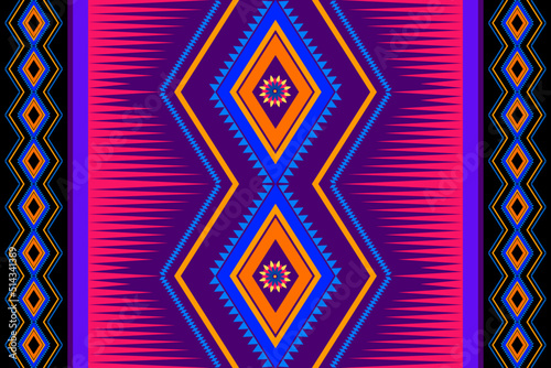 Seamless geometric pattern ,Indigenous style cloth.