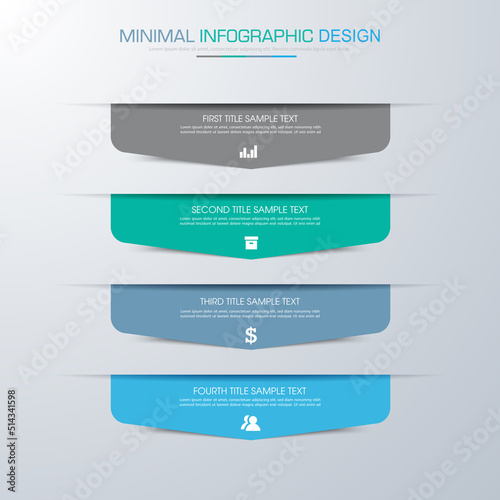 Business infographic template the concept is circle option step with full color icon can be used for diagram infograph chart business presentation or web , Vector design element illustration photo