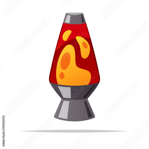 Lava lamp vector isolated illustration