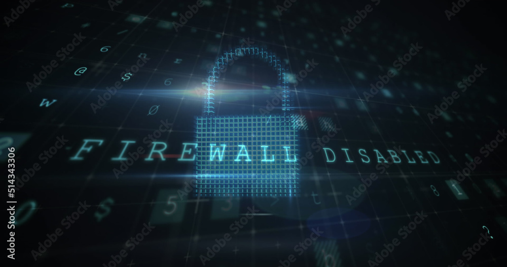 Image of scanning, numbers and online security padlock Image of scanning, numbers and online security padlock