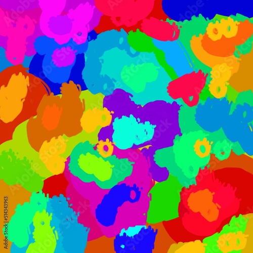 seamless pattern with colorful splashes