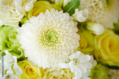 bouquet of white chrysanthemum