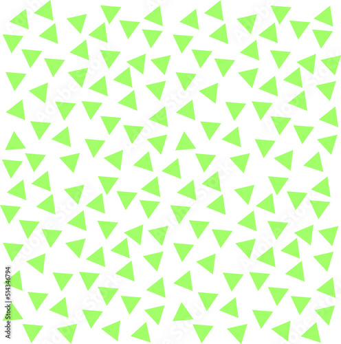 Abstract background with several small green triangles arranged in a striped pattern.