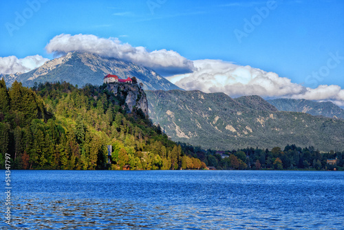 Εκτύπωση καμβά Panorama of the beautiful lake Bled, Slovenia.