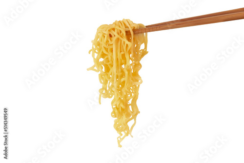 фотографія chopsticks noodles isolated on white background with clipping path