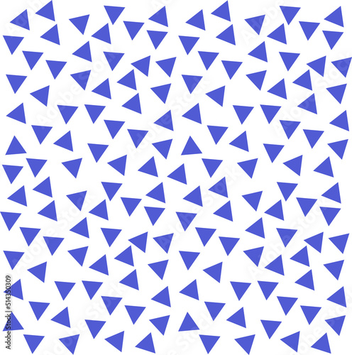 Abstract background with several small blue triangles laid out in a striped pattern.